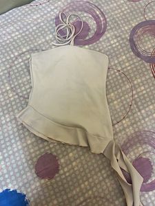 Elegant Halter Neck Ruffled Top
