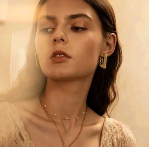 Anti Tarnish Gold Tone Triangle Earrings