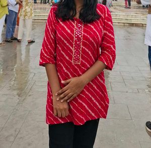 Rose Pink Colour Short Kurti