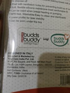Budds Buddy Breast Shells 2pcs