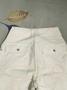 Bershka White Cargo Pants