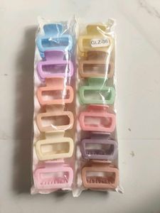 Pastel Matte Claw Clip Set(Pack of 12)
