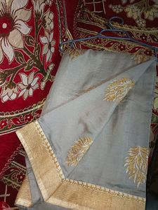 New Beautiful Saree With Stone Work 🤍🤍
