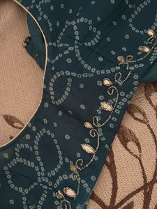 Sky blue Shaded Bandhani Saree (New)