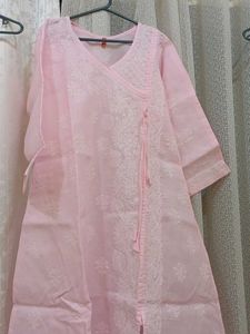 Pink Chikankari Kurta