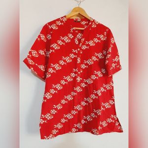 Cotton Pink Short Kurta (Women's)