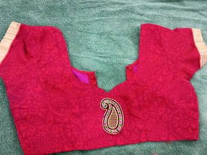 Red Floral Blouse With Lining