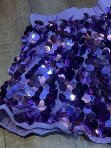 Sparkling Purple Coin Mini Skirt