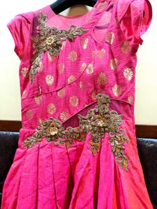 Beautiful Pink Embroidered Gown