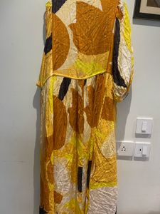 Vibrant Abstract Print Midi Dress