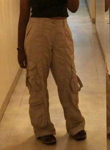 Beige Cargo Pants