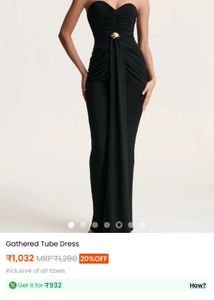 Elegant Black Strapless Gown
