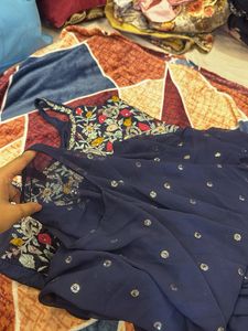 Elegant Navy Blue Lehenga Choli Set