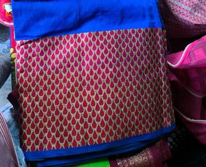 Blue &amp; Red Saree