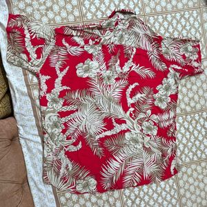 Red beach shirt