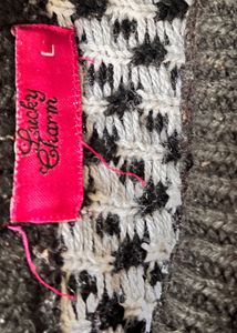 Black &amp; White Patterned Sweater