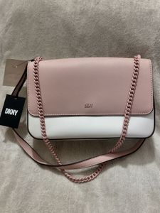 DKNY Pink &amp; White Crossbody Bag
