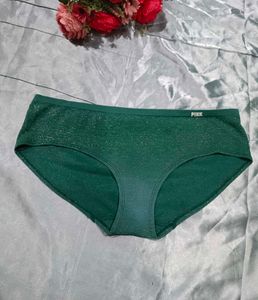 PINK Green Sparking Hipster Panties