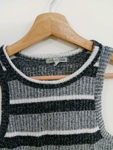 Striped Ribbed Crop Tank Top