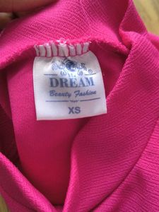 Vibrant Pink Mock Neck Crop Top