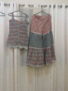 Printed Kurta and sharara
