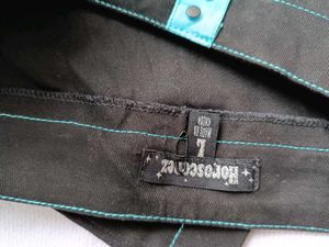 Black Mini Skirt with Contrast Stitching