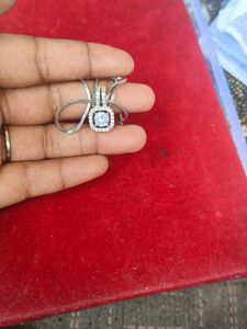 American Diomond With Silver Colour Chain
