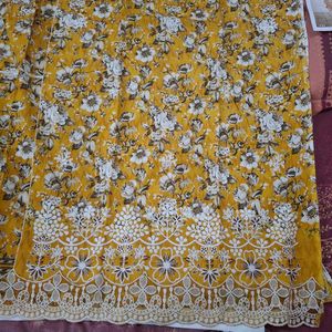 Beautiful Yellow Floral Kurta Set