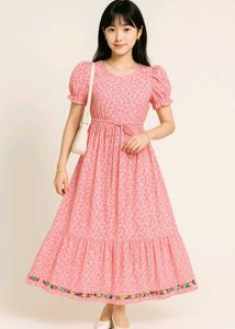 Cottagecore Pink Floral Dress