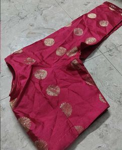 Vibrant Pink Brocade Blouse