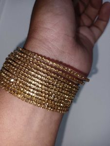 Golden Stone Bangle Set