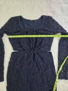 Navy Lace Cut-Out Dress bust 34/36