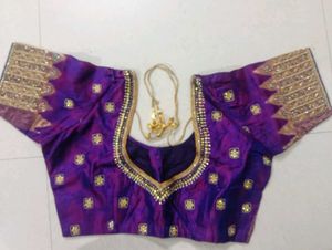 Exquisite Purple Embroidered Blouse