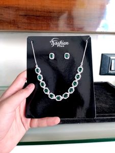 Nacklace And Earrings Combo Pure Silver