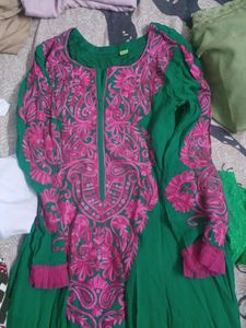 Designer Made Anarkali  Pure Georgt And Lucknowi