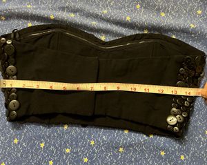 whimsical button Embellished bandeau top