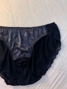 Black Satin &amp; Lace Briefs