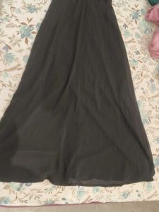 Black Strapless A-Line Dress