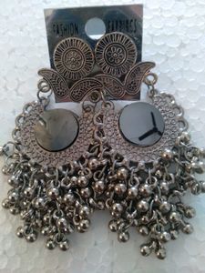 Oxidized Jhumka Earrings