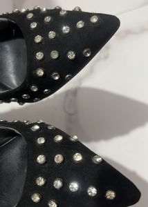 Aldo Embellished Black Heels uk 2 us-35