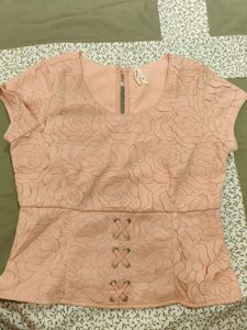 Peach Floral Top
