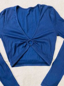 Stylish Blue Crop Top