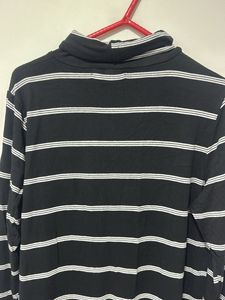 Striped Turtleneck Long Sleeve Top