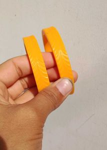 Vibrant Orange Bangle Set