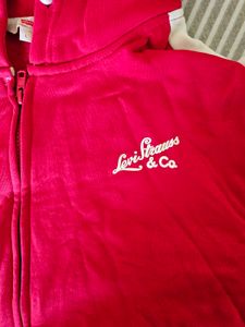 New Levis Red Striped Women's Hoodie❤🤩