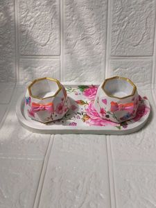 Decorative Planter Set with Tray