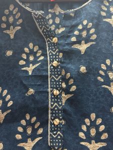 JULIET M Stylish Blue Printed Kurta Set