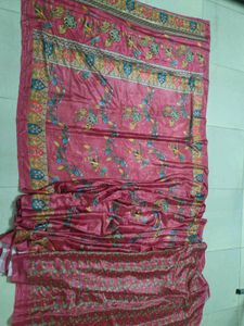 Beautiful Pink Floral Saree