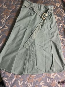 Stylish Belted Midi Skirt