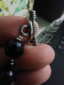 (PRICEDROP!!) Black onyx hand made neck/ear set